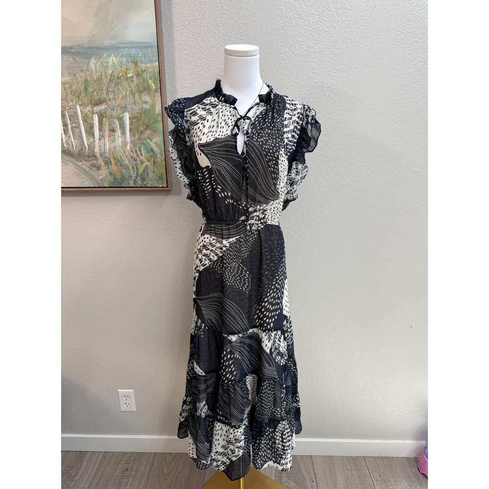 Philosophy Dresses Abstract Print Tiered Midi Dress